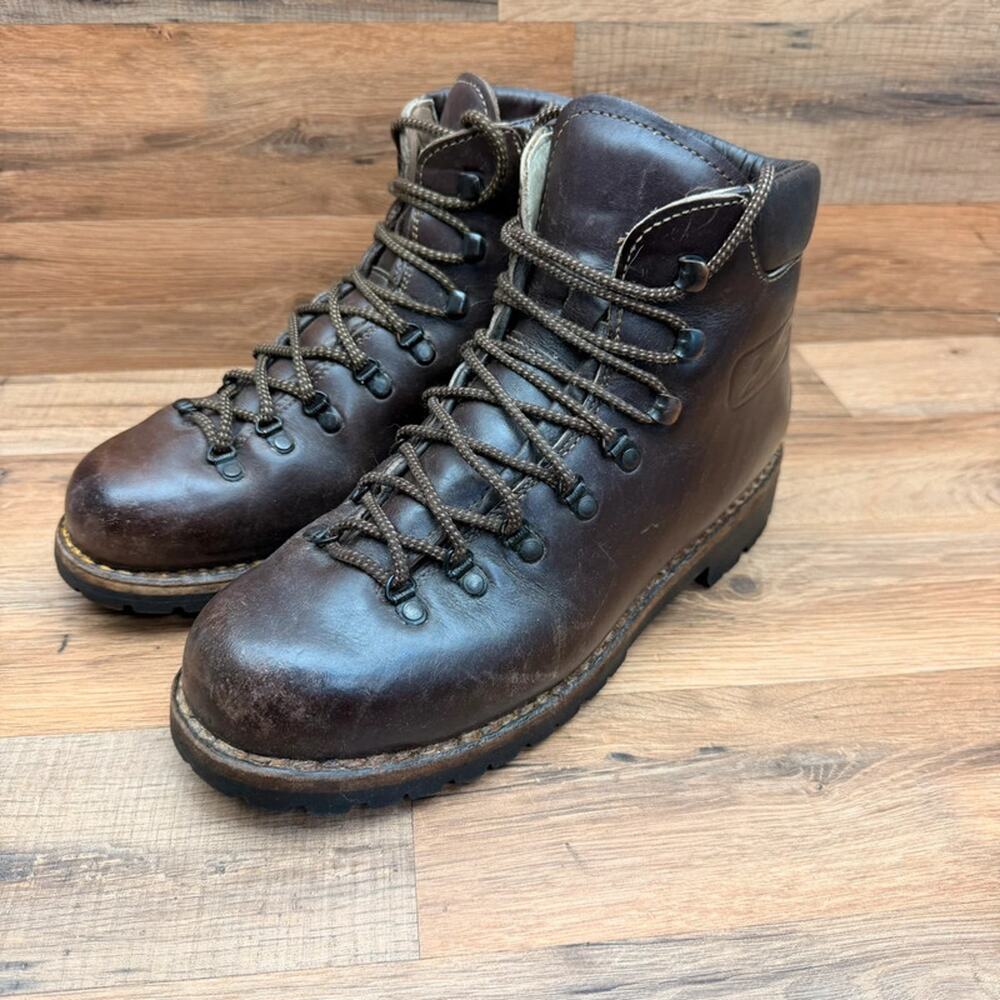 Vintage Scarpa for Fabiano Size 9.5 Hiking Boots Mens brown Leather